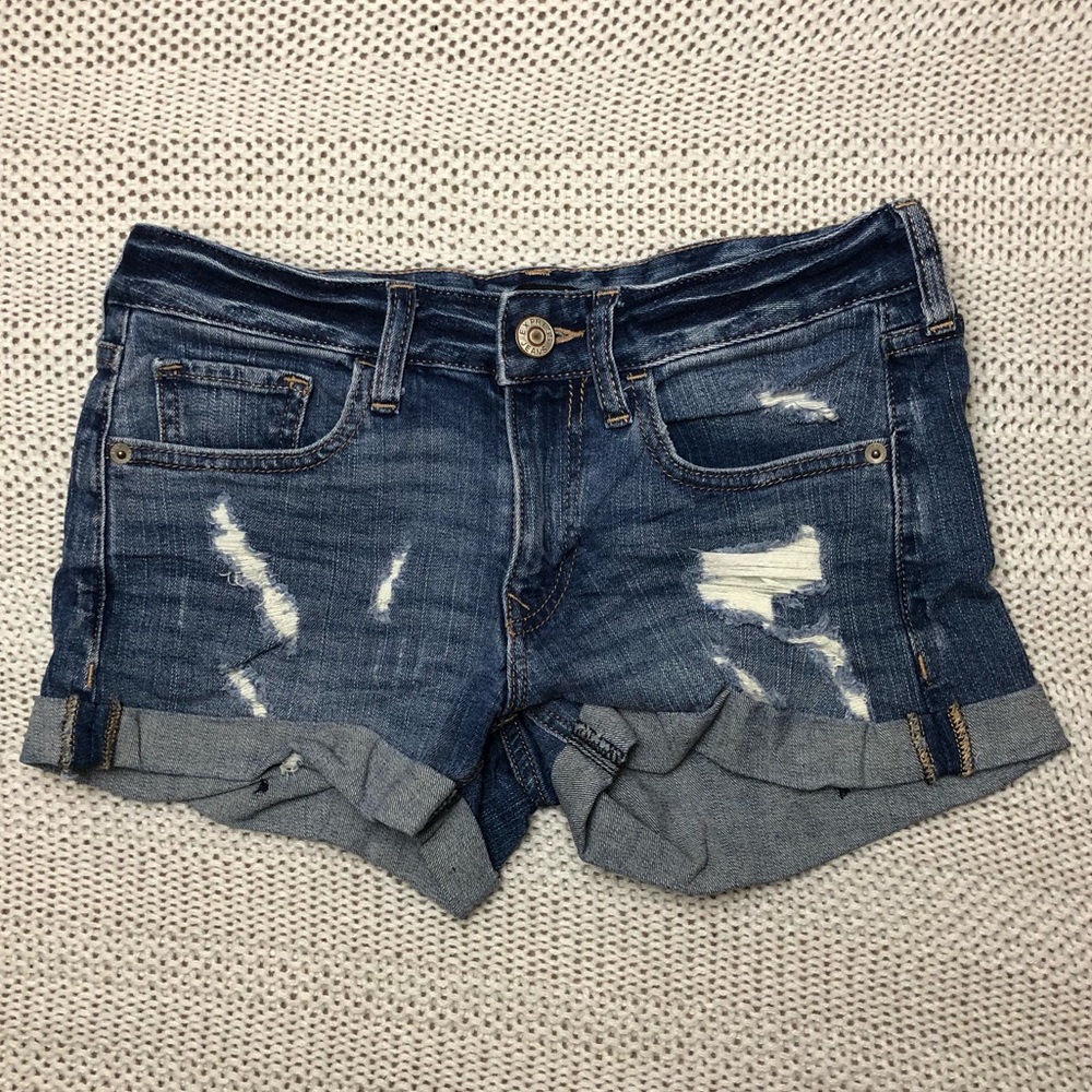 Express Low Rise Distressed Shorts